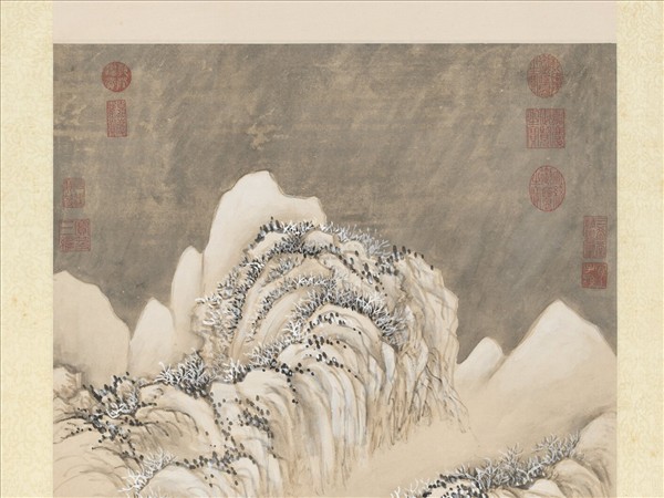 清弘旿畫千林瑞雪　軸