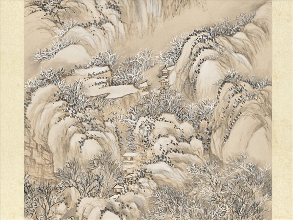 清弘旿畫千林瑞雪　軸