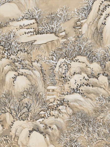 清弘旿畫千林瑞雪　軸