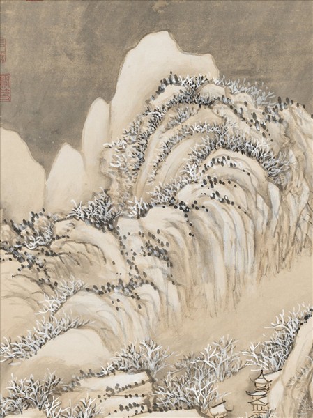 清弘旿畫千林瑞雪　軸