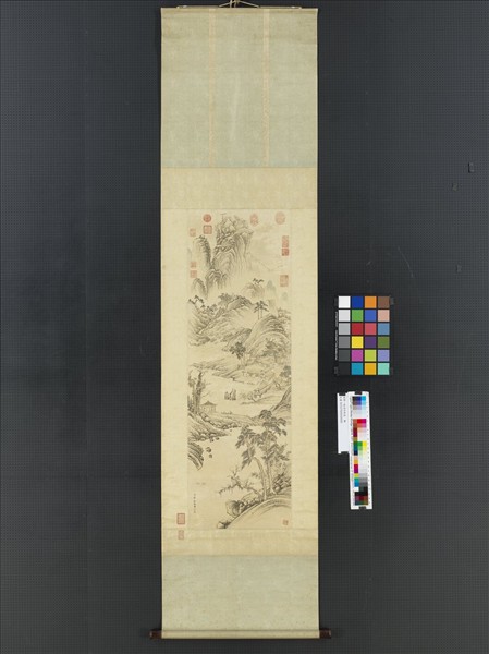 清鄒一桂溪村秋色　軸