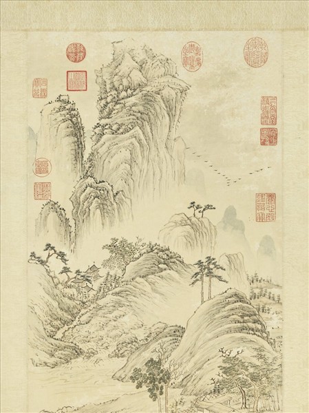 清鄒一桂溪村秋色　軸