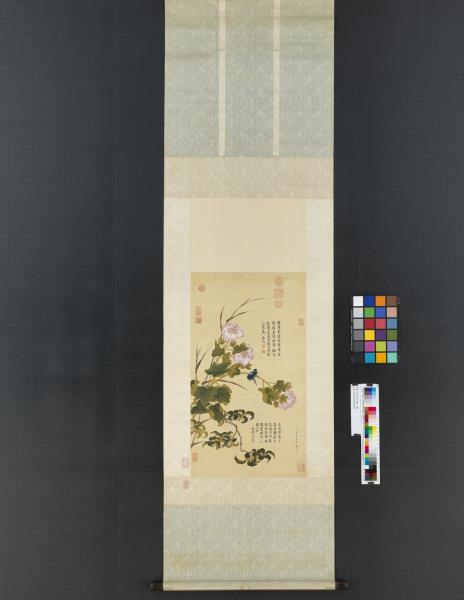 清鄒一桂畫芙蓉丹桂　軸