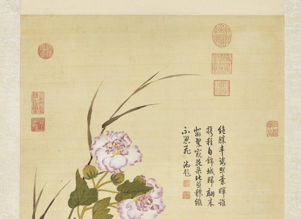 清鄒一桂畫芙蓉丹桂　軸