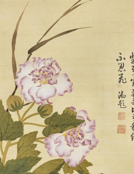 清鄒一桂畫芙蓉丹桂　軸