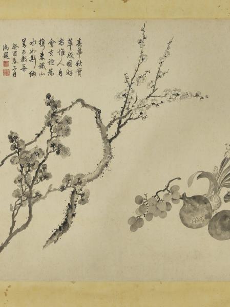 清鄒一桂春華秋實　軸