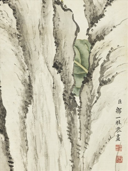 清鄒一桂畫秋英呈艷　軸