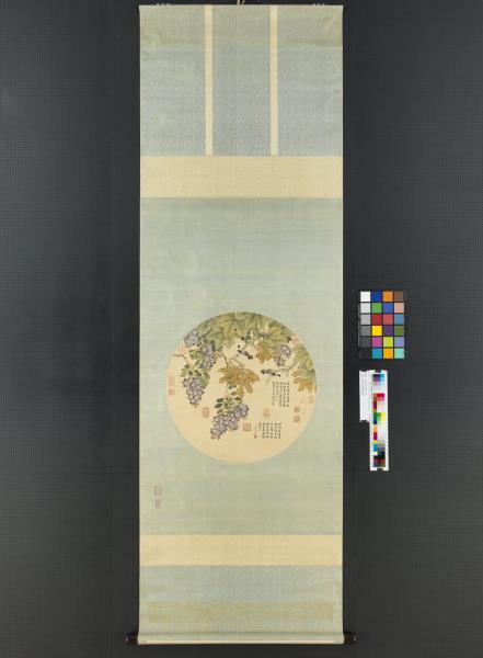 清鄒一桂梧桐紫薇　軸