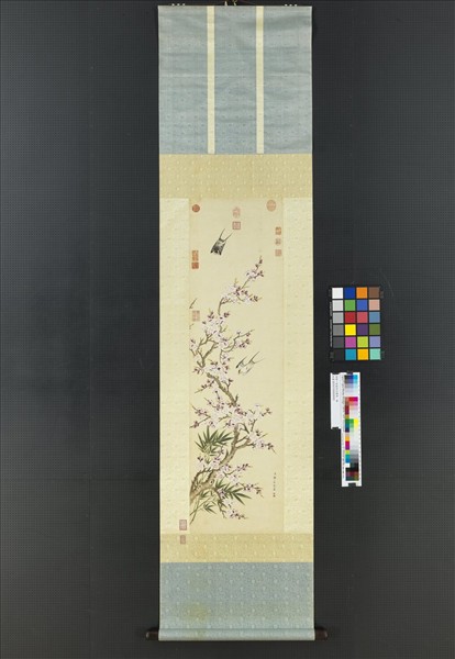 清鄒一桂畫杏花雙燕　軸