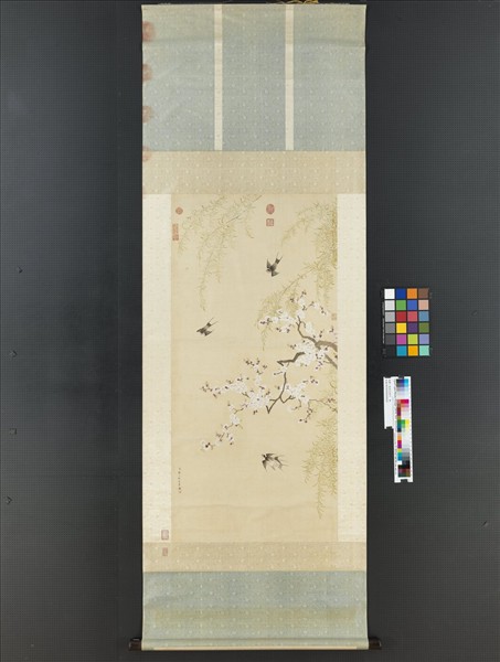 清鄒一桂杏花燕子　軸