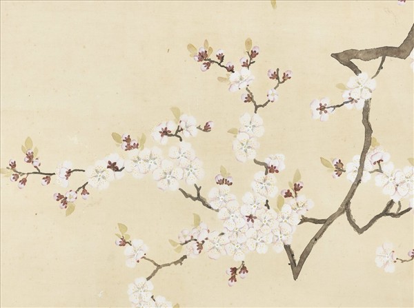 清鄒一桂杏花燕子　軸