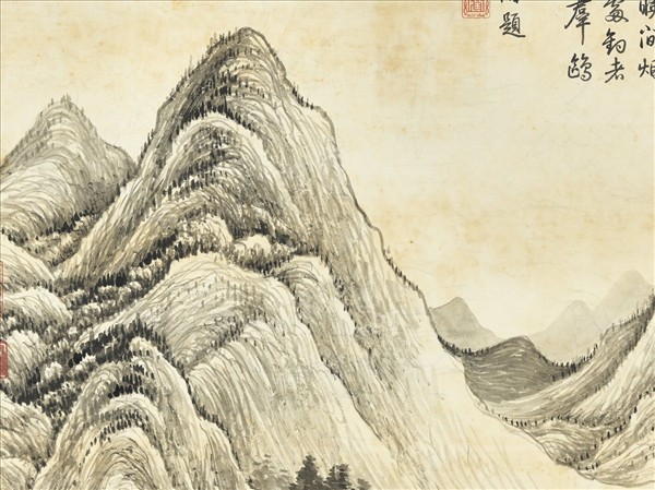 清鄒一桂畫蒲芷群鷗　軸