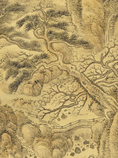 清張鵬翀畫松梅清韻圖　軸