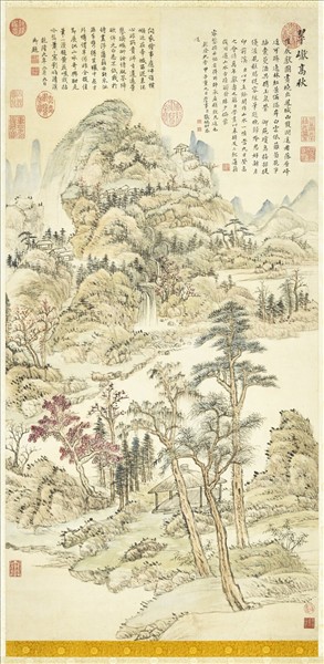 清張鵬翀翠巘高秋圖　軸