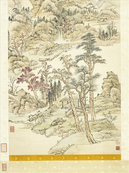 清張鵬翀翠巘高秋圖　軸