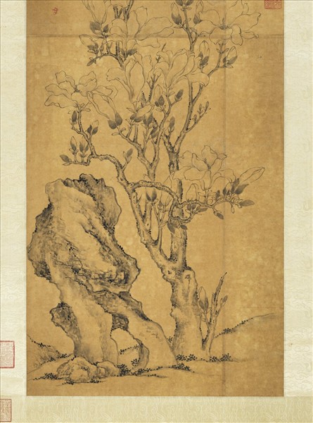 清蔣溥摹文徵明玉蘭花　軸