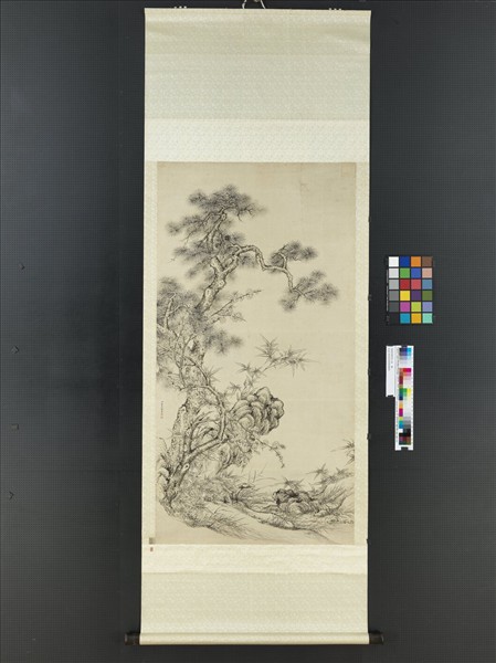 清蔣溥歲寒三友軸- 故宮