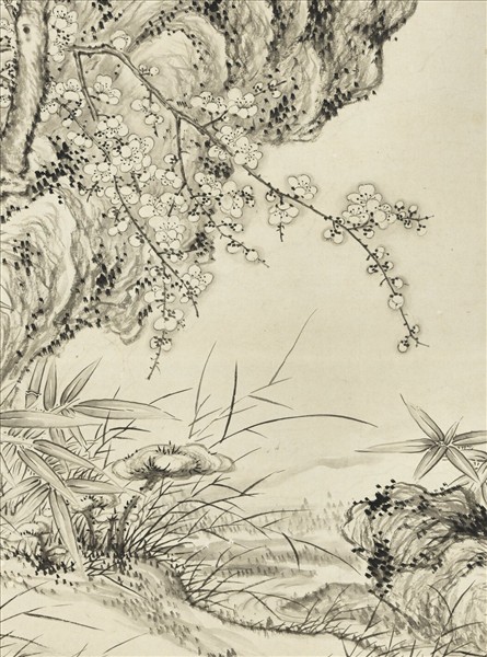 清蔣溥歲寒三友　軸