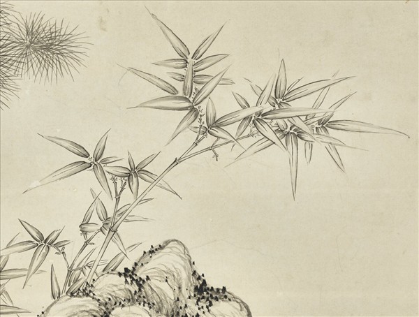 清蔣溥歲寒三友　軸