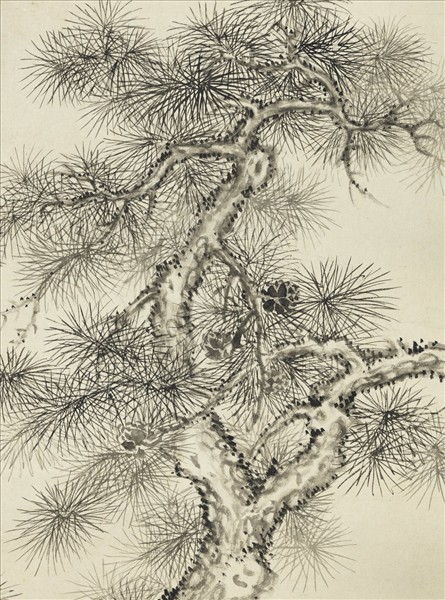 清蔣溥歲寒三友　軸