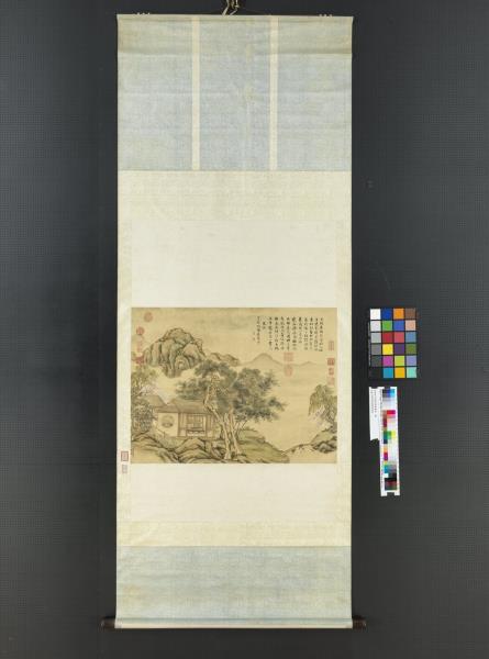 清張若靄畫御園暮春詩　軸