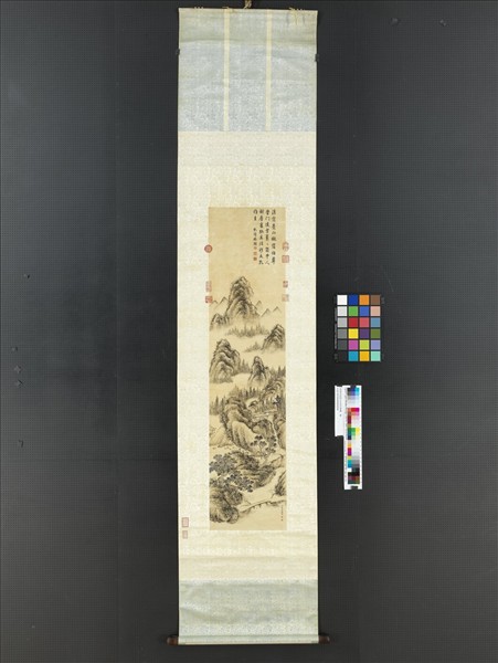 清董邦達畫山水高宗御題　軸