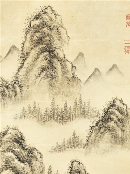 清董邦達畫山水高宗御題　軸