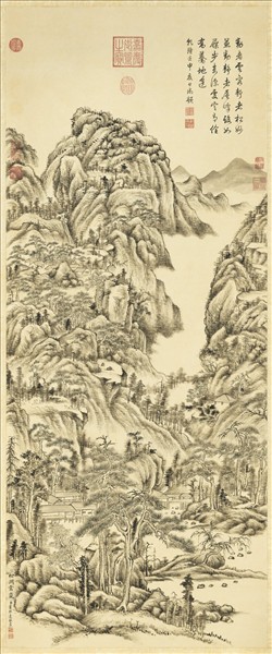 清董邦達松澗雲嵐　軸