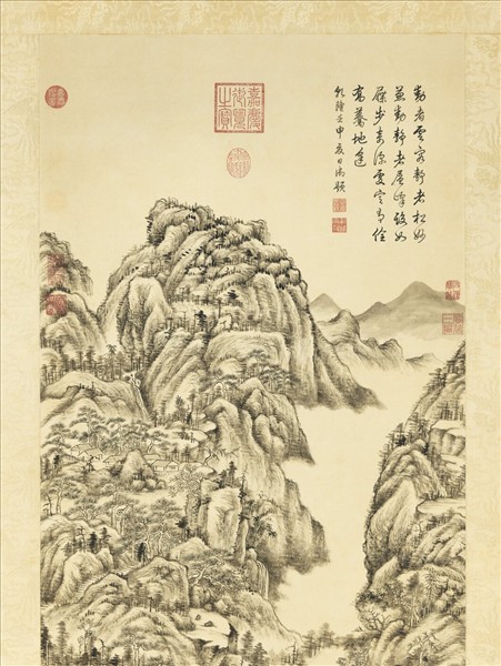 清董邦達松澗雲嵐　軸