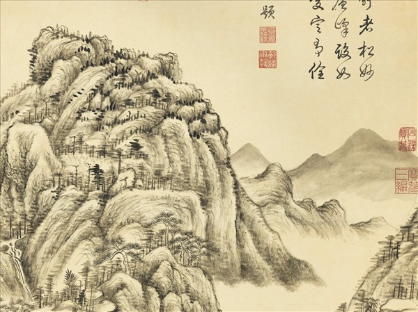 清董邦達松澗雲嵐　軸