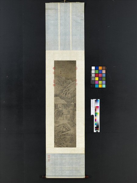 清董邦達雪景人物即事御題　軸