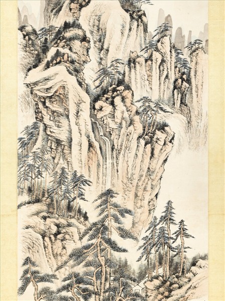 清沈宗敬千岩環秀山陰丘壑圖　軸