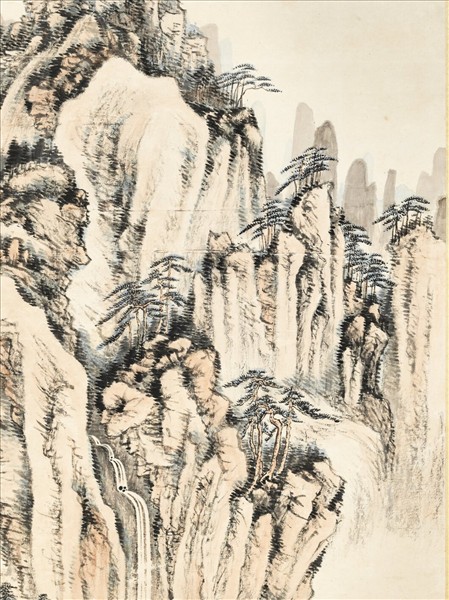 清沈宗敬千岩環秀山陰丘壑圖　軸