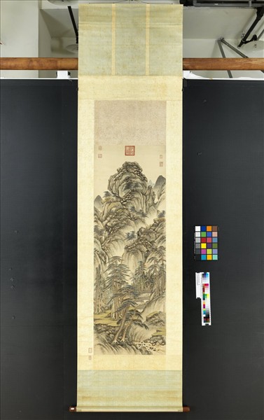 清沈宗敬萬松春靄　軸