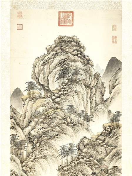 清沈宗敬萬松春靄　軸