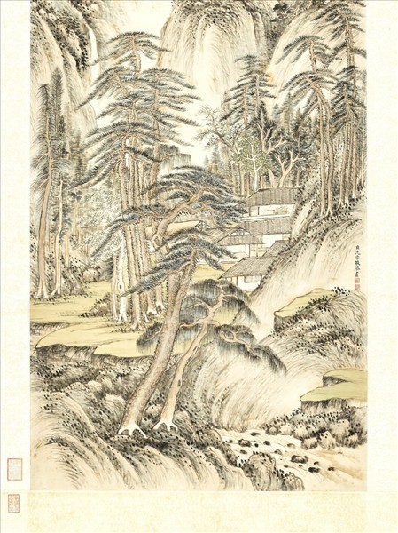 清沈宗敬萬松春靄　軸