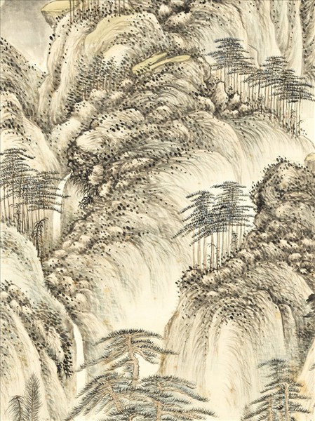 清沈宗敬萬松春靄　軸