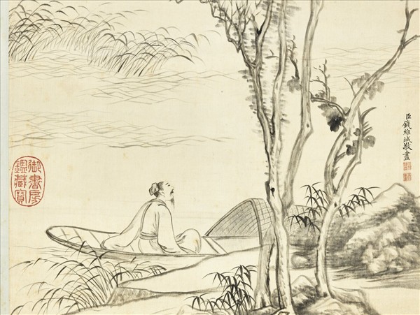 清錢維城山水　軸