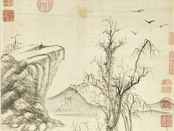 清錢維城山水　軸