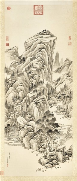 清錢維城山水　軸