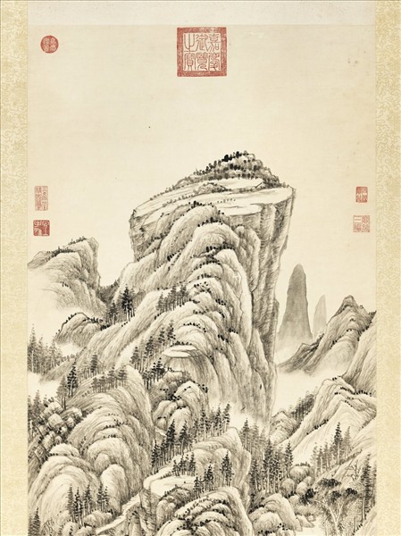 清錢維城山水　軸