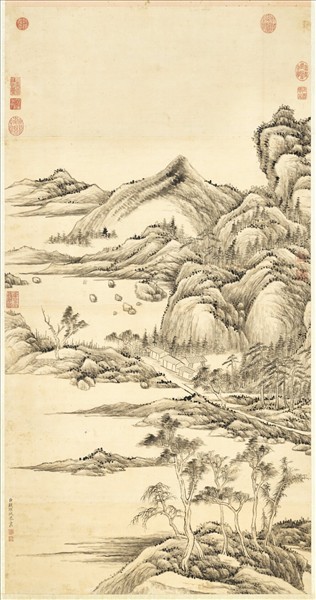 清錢維城畫山水　軸