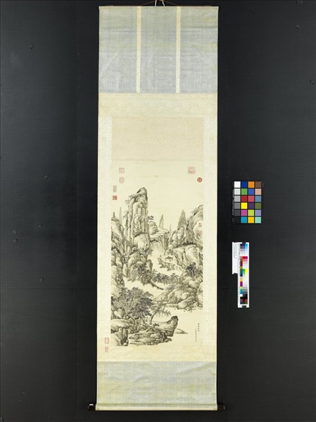 清錢維城畫雲壑松泉　軸