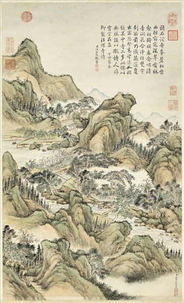 清錢維城畫法螺曲徑　軸