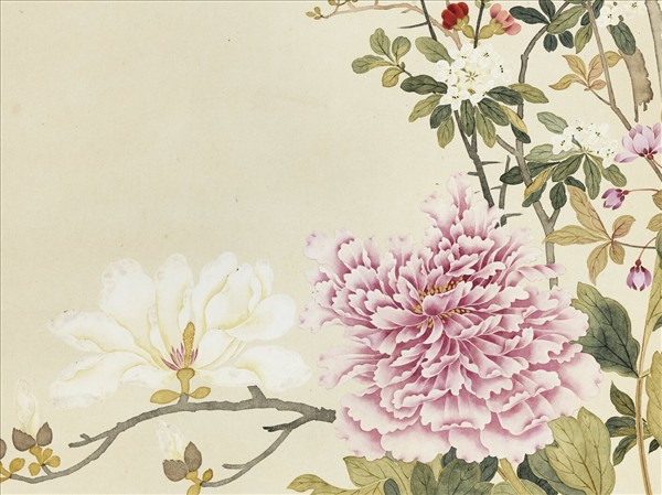 清錢維城畫萬彙熙春圖　軸