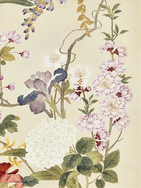 清錢維城畫萬彙熙春圖　軸