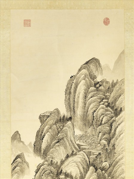 清錢維城夏山欲雨　軸