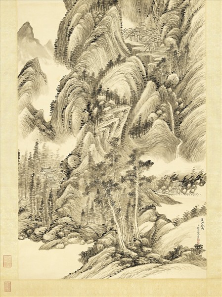 清錢維城夏山欲雨　軸