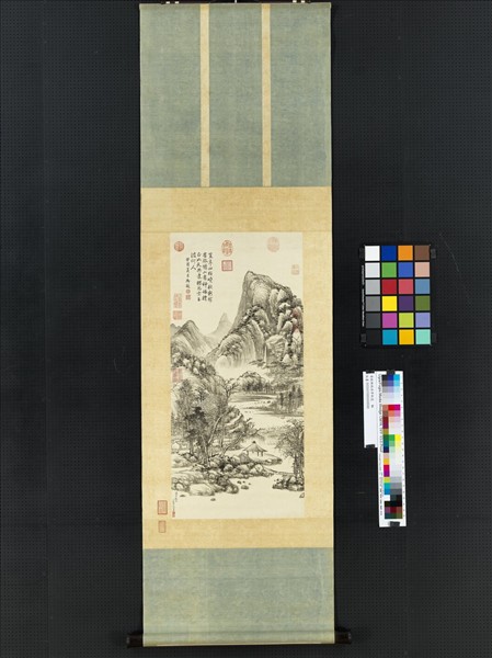 清錢維城溪亭秋色　軸