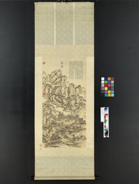 清錢維城畫豫省白雲寺圖　軸